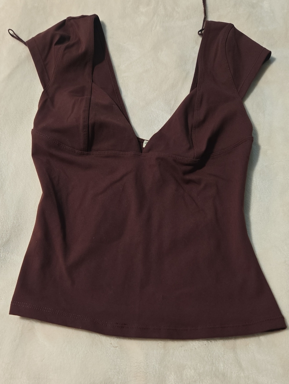 Free People V-Neck Tank in Deep Plum